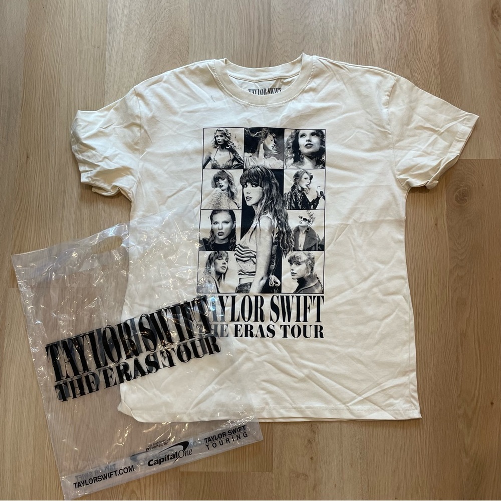 Taylor Swift Eras Tour Beige Cream T-Shirt Size L